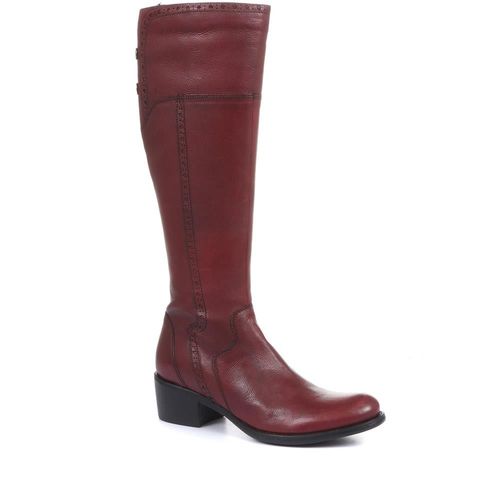 Slim Fit Leather Riding Boot...