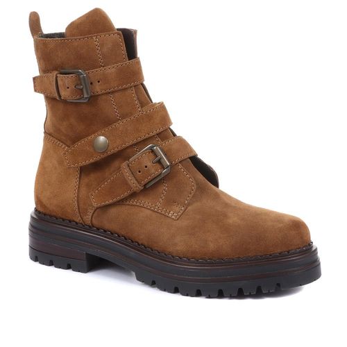 Casimira Buckle Biker Boots -...