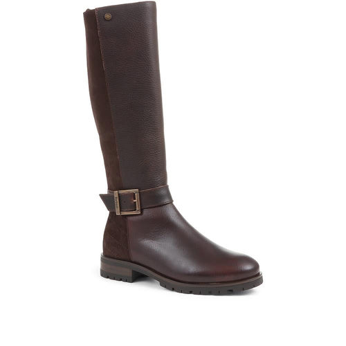 Alisha Leather Riding Boots -...