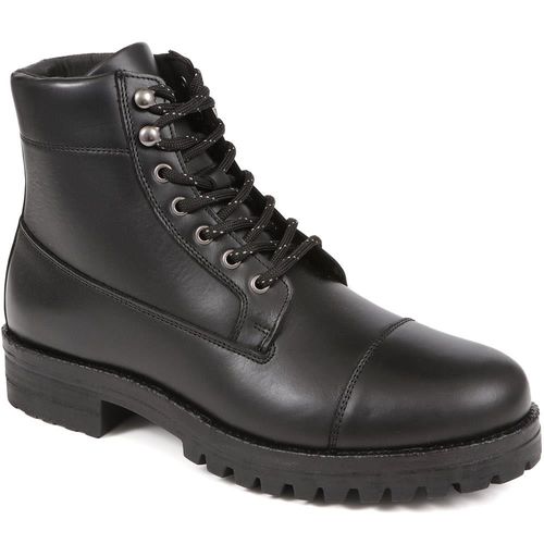 Leather Lace-Up Boots - DAEL...