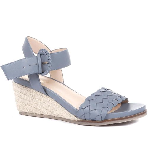 Luana Leather Wedge Sandals -...