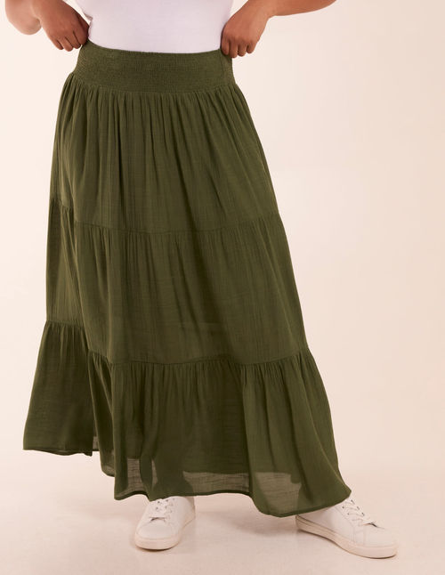 Curve Tiered Shirred Maxi...