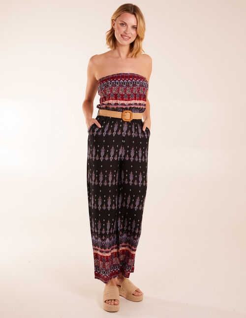 Aztec Belted Bandeau Jumpsuit...