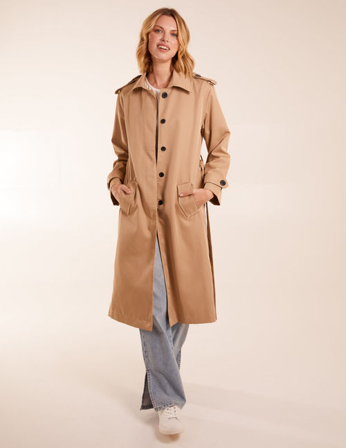 Longline Mac Coat - 16 / Camel