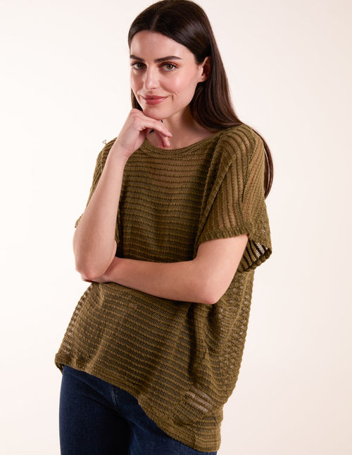 Crochet Batwing Oversized Top...