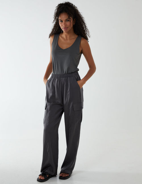 Wide Leg Cargo Trouser - L /...