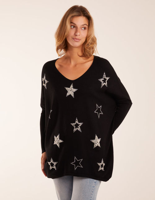 Diamante Pearl Star Jumper -...