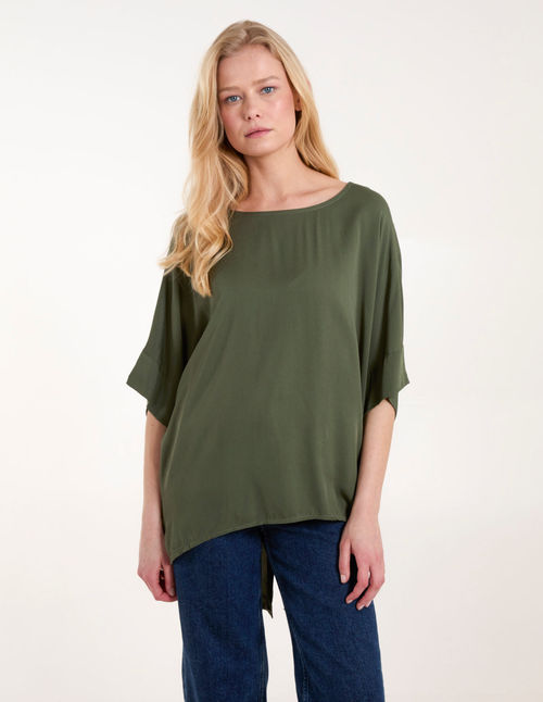 Button Back Viscose Top - ONE...