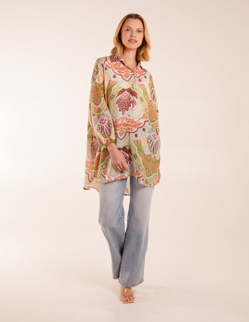 Abstract Print Shirt - ONE /...