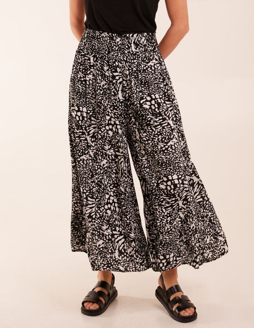 Animal Print Wide Leg...