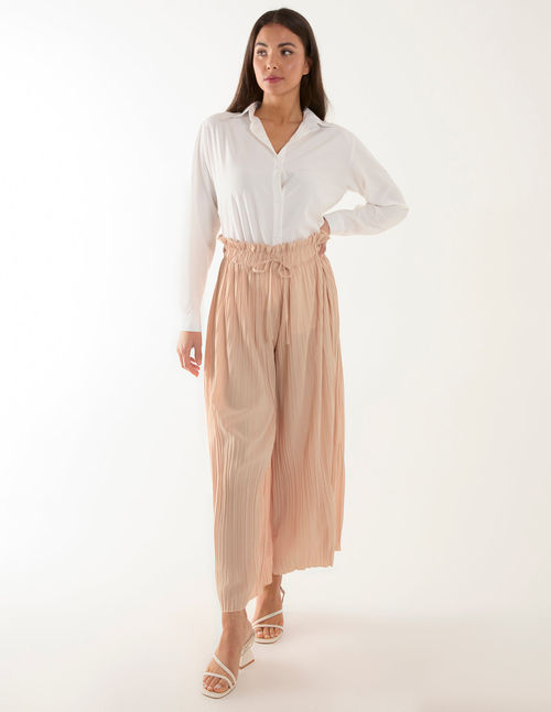 Pleated Trousers - XL / STONE