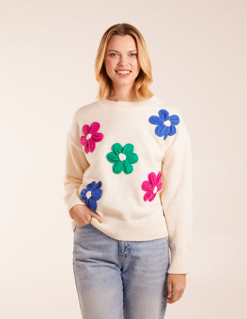 Patchwork Embroidered Daisy...