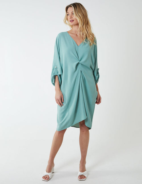 Twist Front Tunic Dress - ONE...