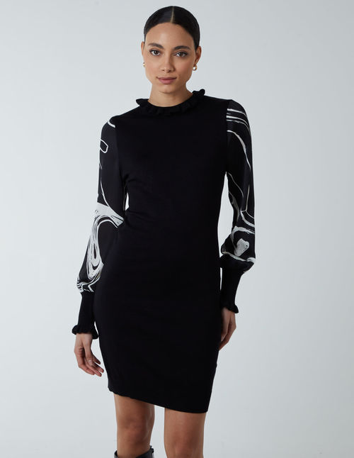 Marble Sleeve Dress - L /...