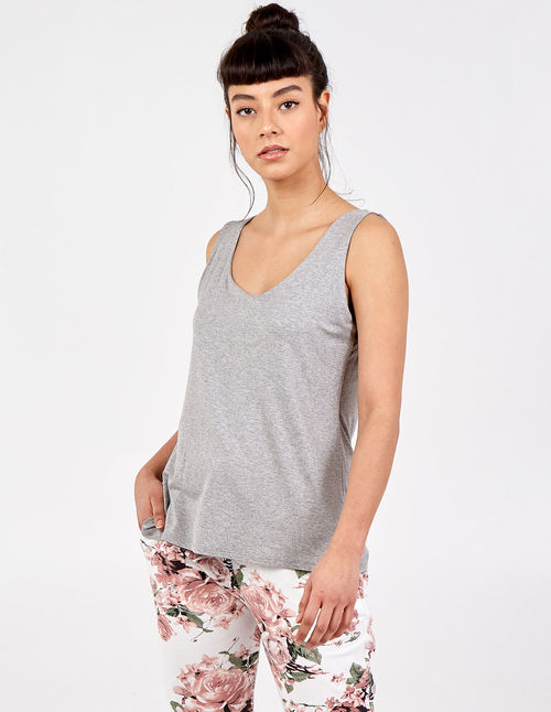 Scoop Neck Vest - ONE / GREY