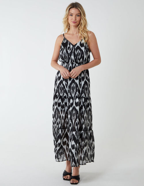 Brushed Print Wrap Dress - 8...