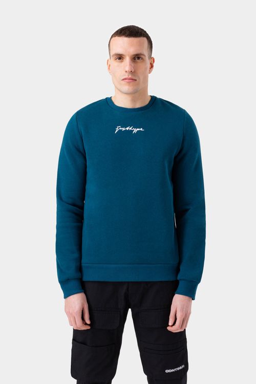 hype mens teal scribble crew...