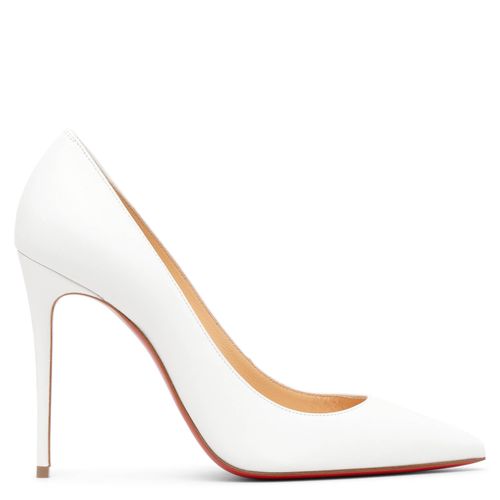 Kate 100 white leather pumps