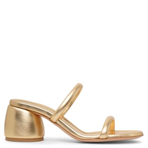 Gold leather 60 mule sandals