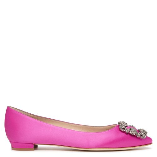 Hangisi flat pink satin...