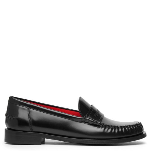 Irina black leather loafers