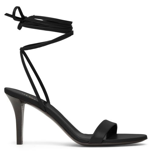 Maud black leather sandals