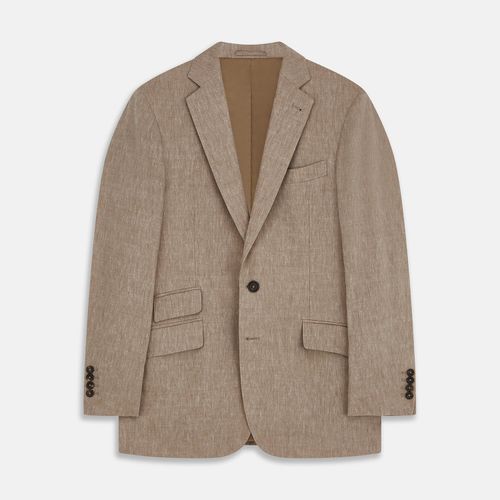 Beige Wool and Linen Blend...