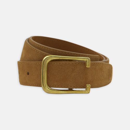 Brown Suede Leather Belt