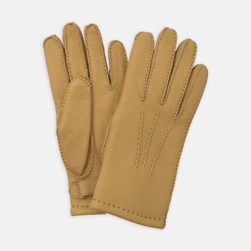 Camel Deerskin Leather Gloves