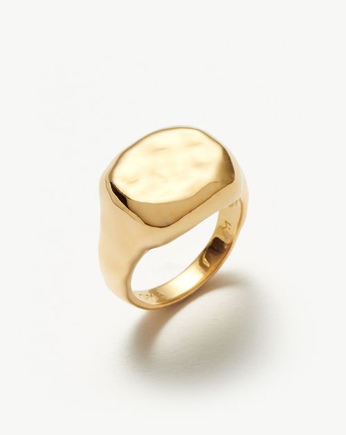 Molten Double Stacking Ring Set, 18ct Gold Plated