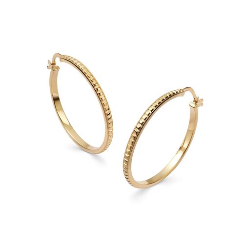 Studded Hoop Earrings 18ct...