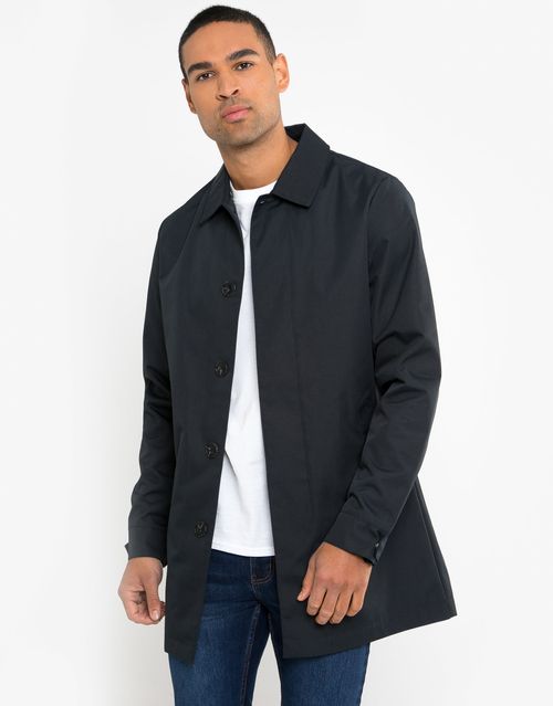 Men's Navy Longline Mac