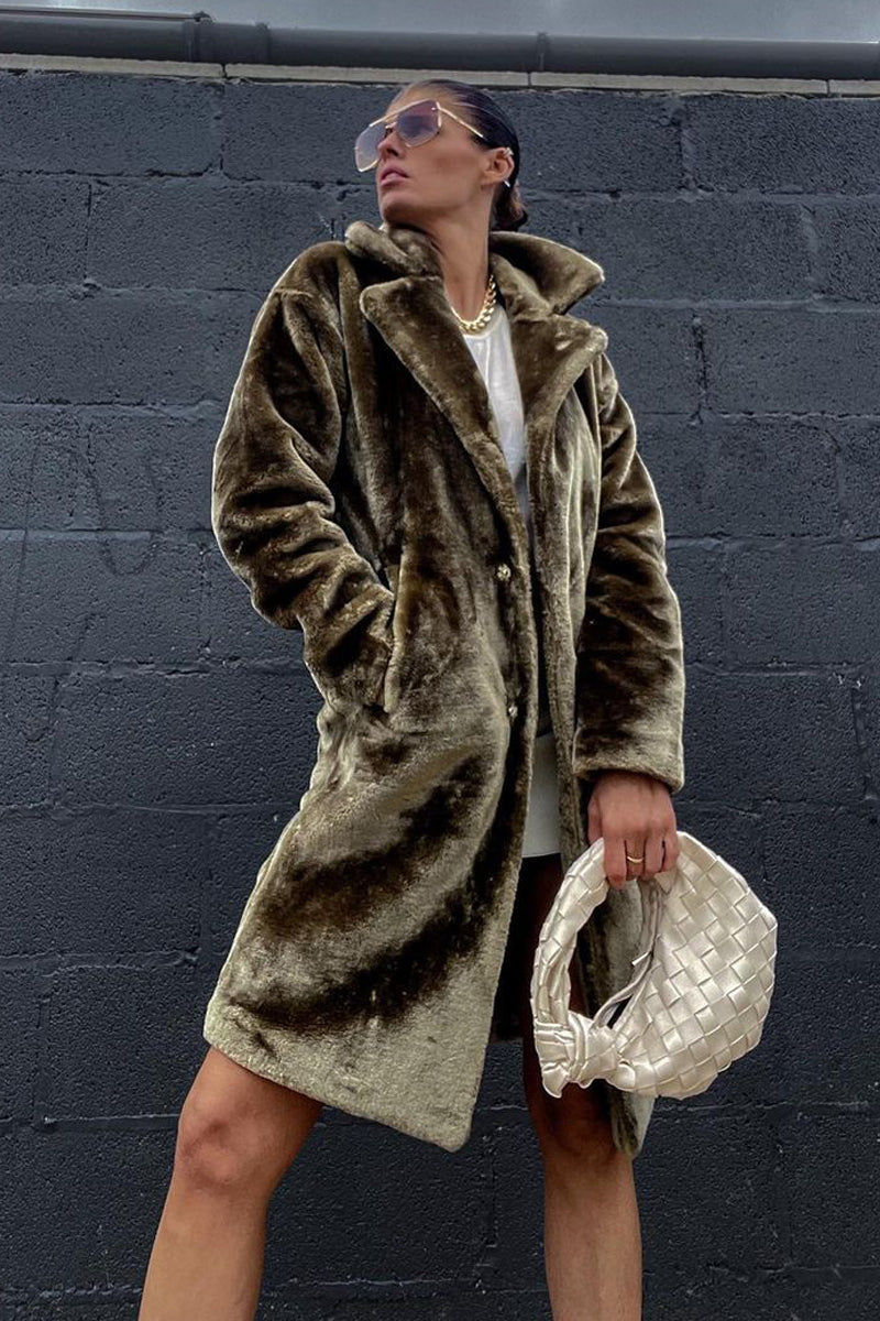 Mid length new arrivals teddy coat