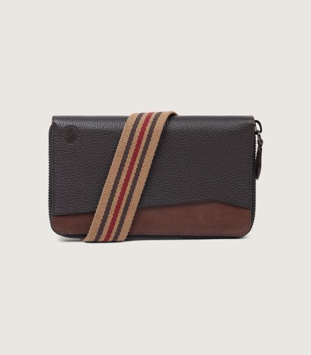 Crossbody Wallet In Dark Brown