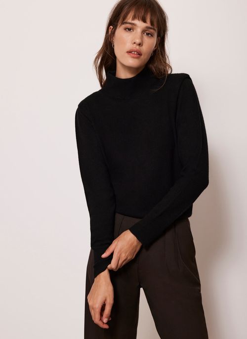 Black Roll Neck Jumper