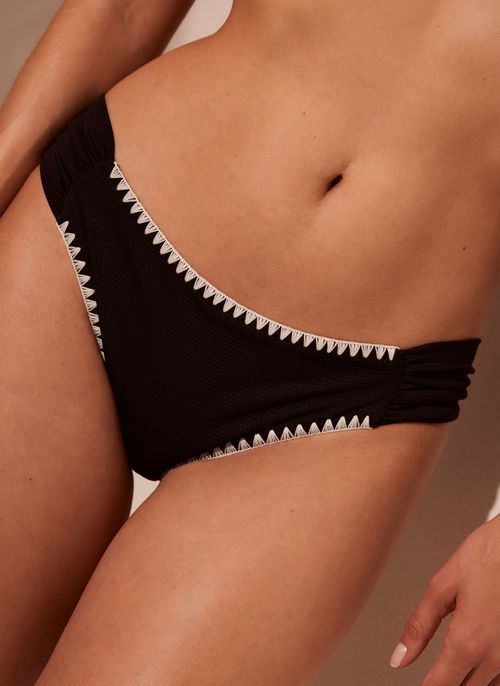 Black Stitch Bikini Bottoms