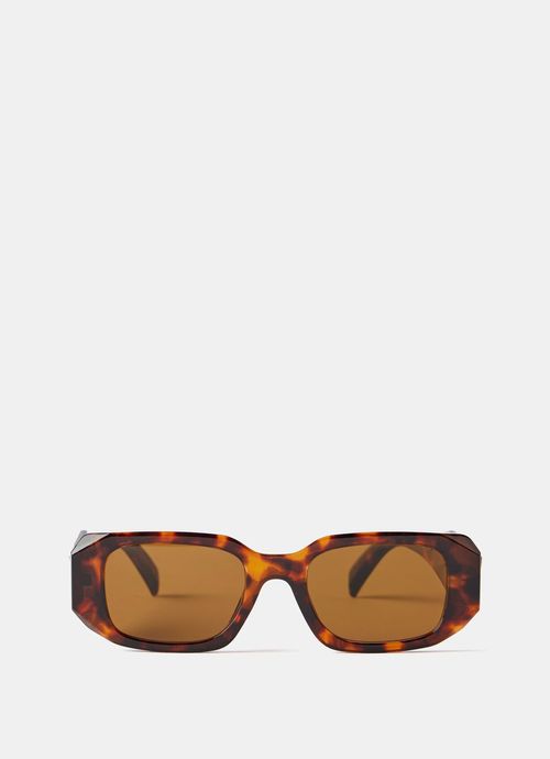 Brown Rectangular Sunglasses