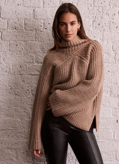 Camel Chunky Knit Jumper