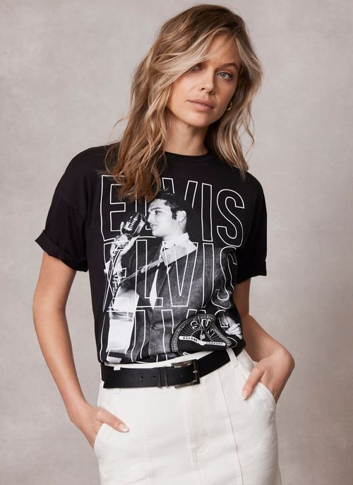 Black Elvis Graphic T-Shirt