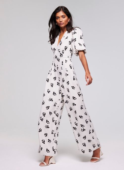 Cream Floral Print Jumpsuit