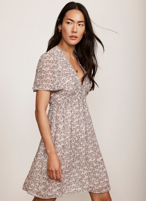 Neutral Print Mini Dress