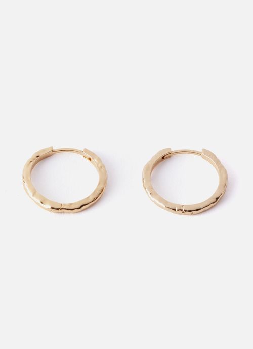 Gold Plated Rustic Hoops