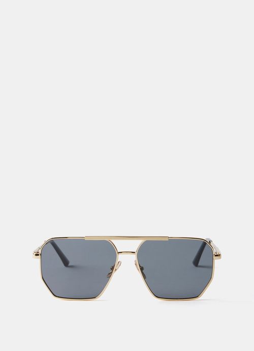 Gold Tone Aviator Sunglasses