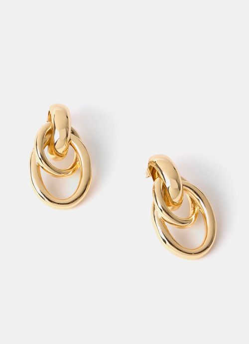 Gold Tone Link Earrings