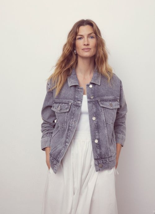 Grey Denim Trucker Jacket