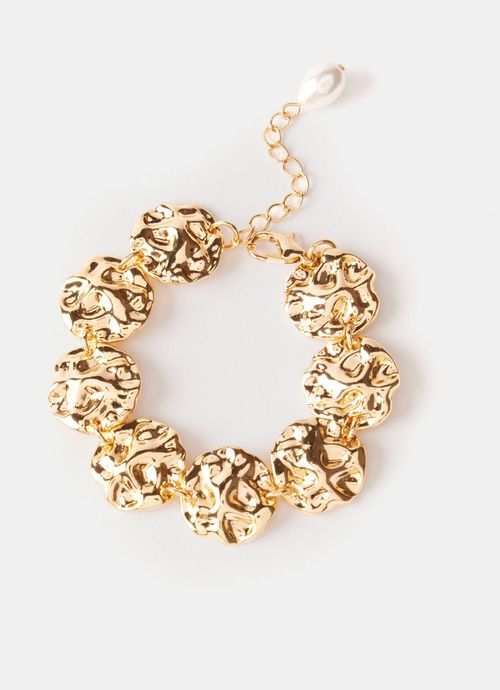 Gold Tone Disc Bracelet