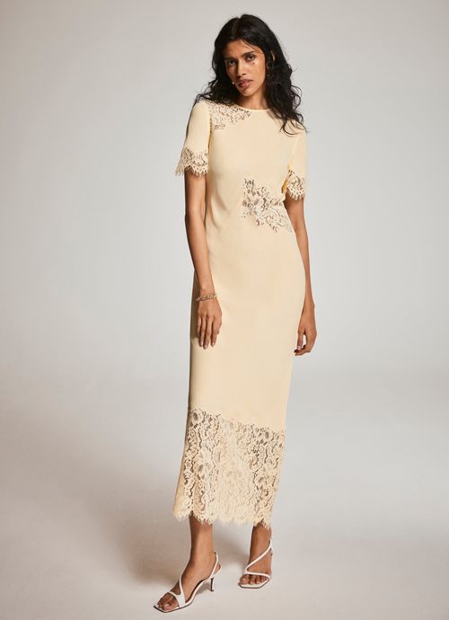 Yellow Lace Maxi Dress