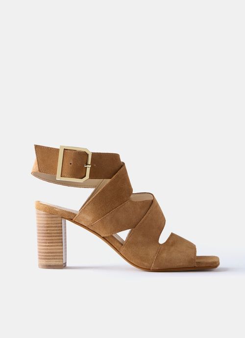 Tan Suede Strap Heels