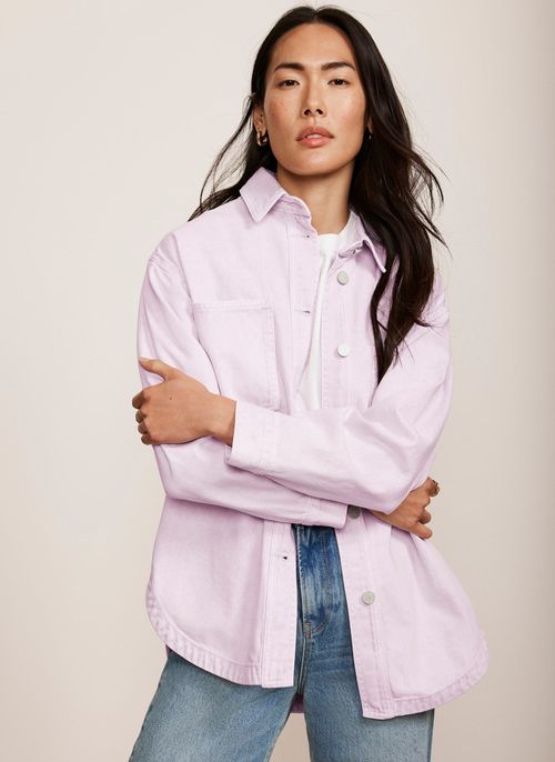 Lilac Cotton Casual Shacket