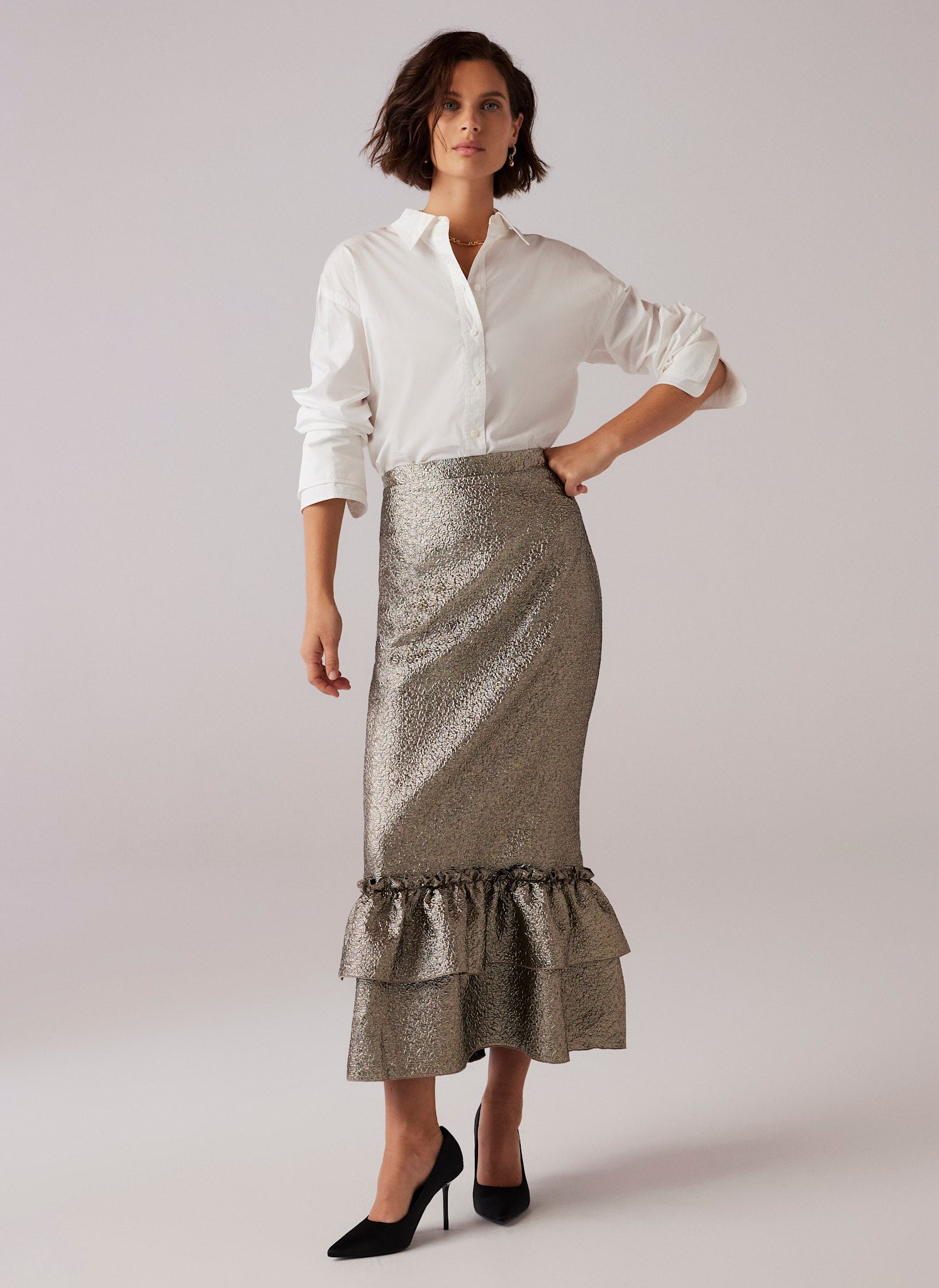 Metallic skirt size 18 discount